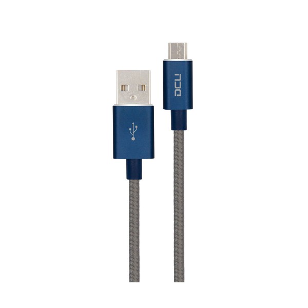 Dcu cable azul gris conexión usb a micro usb 1m