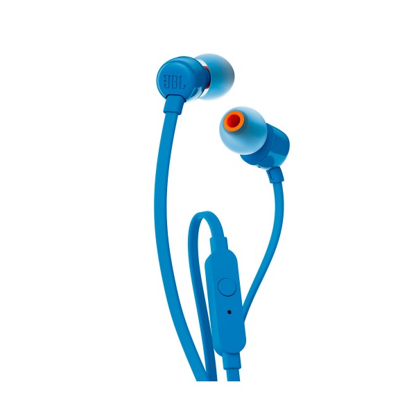 Jbl t110 azul auriculares de botón con micrófono integrado