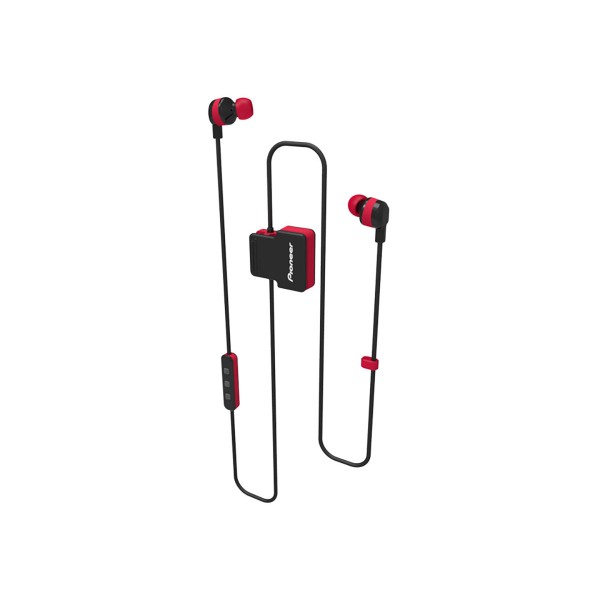 Pioneer se-cl5bt rojo auriculares inalámbricos bluetooth diseño en clip con micrófono ipx4