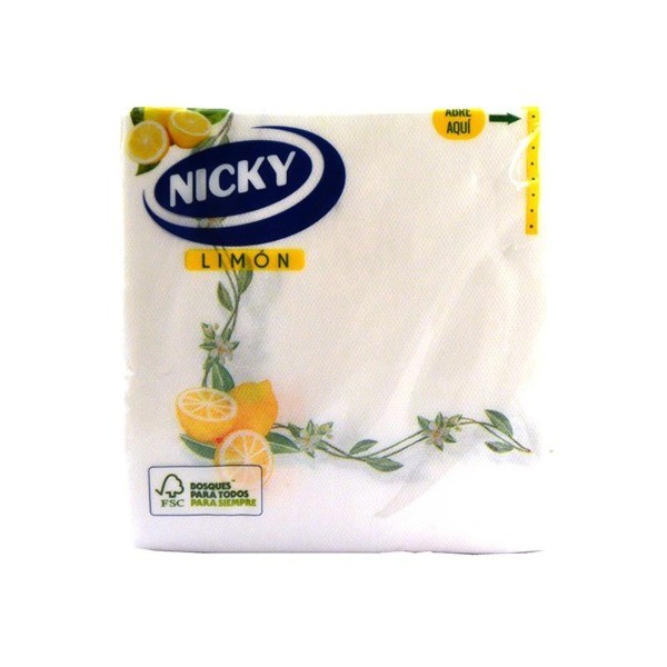 Nicky servilletas Limón decorativas 65 unidades