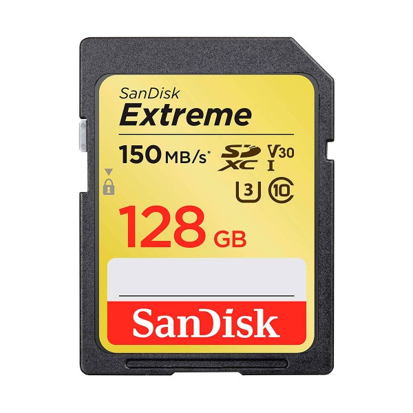 Sandisk extreme tarjeta de memoria sdxv c10 uhs-i u3 de 128 gb y 150mb/s