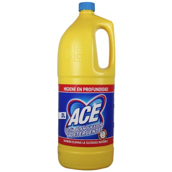 Ace lejía blanqueador + detergente 2L