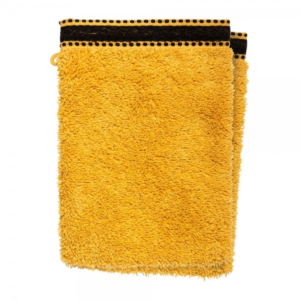 Pack 2 unid. guante-toalla baño premium color mostaza 15x21cm (pack 2 unidades)